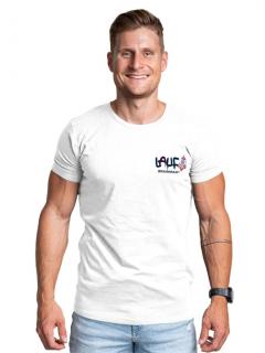 Triko BrainMax LAUF pánské, bílé  Tričko pro muže s logem LAUF Velikost: XL