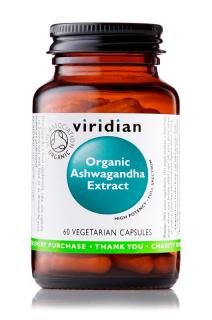 Viridian Ashwagandha Extract 60 kapslí Organic (indický ženšen KSM-66)  *CZ-BIO-001 certifikát