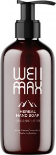 WellMax Bylinkové Mýdlo na ruce, 250 ml  Veganské přírodní bylinné mýdlo pro jemné a hydratované ruce