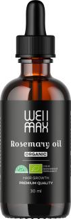 WellMax Rosemary oil, rozmarýnový olej, BIO, 30 ml  Olej z rozmarýnu lékařského pro posílení vlasů a pro regeneraci vlasové pokožky, *CZ-BIO-001…