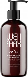 WellMax Šampon pro mastné vlasy, 250 ml  Přírodní šampon pro mastící se vlasy