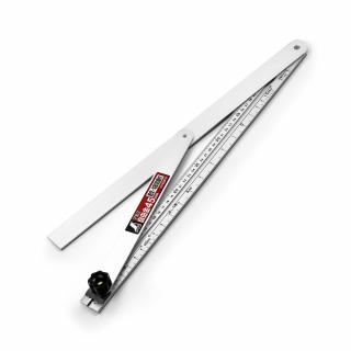 Hliníkový nastavitelný úhloměr SHINWA s přechodovou stupnicí - 450 mm