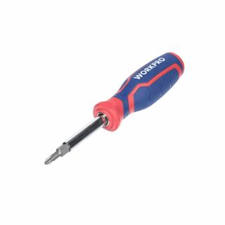 Magnetický šroubovák 6 v 1 s vyměnitelným hrotem WORKPRO - 6,35 mm - WP221046