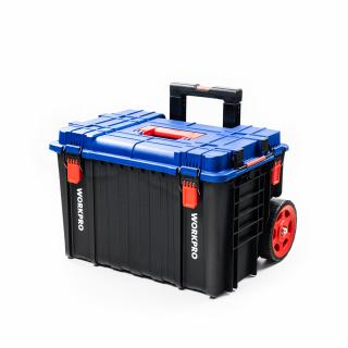 Pojízdný plastový box na nářadí WORKPRO - stohovatelný