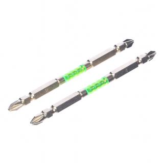 Sada japonských oboustranných bitů ve zlaté barvě PH2 SK11 - 2 ks - HRC62 - 110 mm