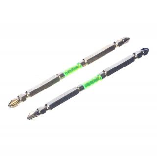 Sada japonských oboustranných bitů ve zlaté barvě PH2 SK11 - 2 ks - HRC62 - 130 mm