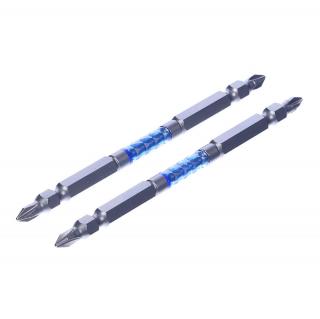 Sada japonských oboustranných šroubovacích bitů s magnetickým hrotem PH1 SK11 - 2 ks - slim - 110 mm