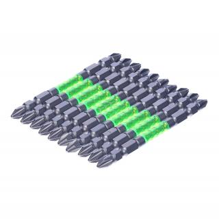 Sada japonských oboustranných šroubovacích bitů s magnetickým hrotem PH2 SK11 - 10 ks - široké - 85 mm