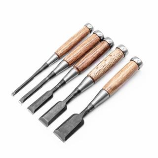 Sada japonských ručně kovaných truhlářských dlát FUJIKAWA Oire z Shirogami 2 White Paper Steel - plátno - 5 kusů