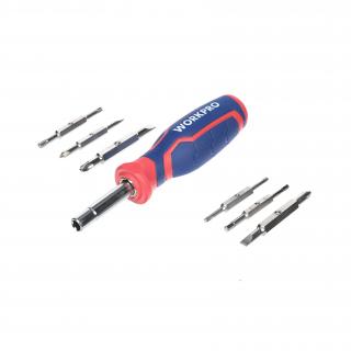 Sada oboustranných bitů se šroubovákem 15v1 WORKPRO - WP221306