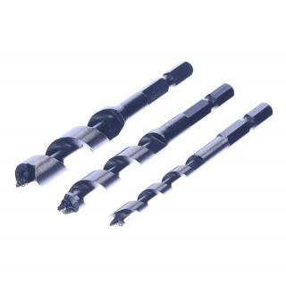 Sada vrtáků do dřeva E-VALUE - 3 ks - 6, 9, 12 mm