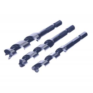 Sada vrtáků do dřeva E-VALUE - 3 ks - 9, 10, 12 mm