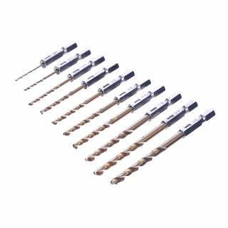 Sada vrtáků do železa s titanovým povlakem E-VALUE - 10 ks - 1,5 mm - 5 mm