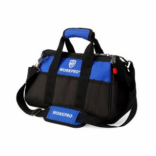 Uzavíratelná taška na nářadí WORKPRO s širokým ústím a zpevněným dnem - 400 mm