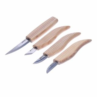 Základní řezbářská sada nožů v dřevěné knize BEAVERCRAFT - 4 kusy