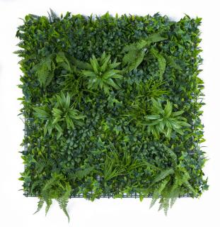 Umělá živá zelená stěna JUNGLE, 100x100cm
