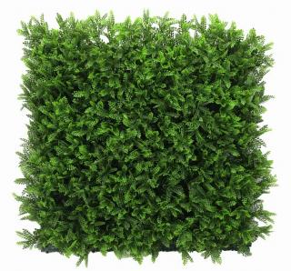 Umělý živý plot ASPLENIUM TMAVÉ PREMIUM, 4ks dílce 50x50cm, plocha 1m2