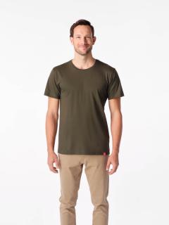AGEN Pánské tričko dark khaki Barva: Dark khaki, Velikost: 4XL