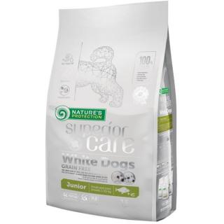 Granule pro bílé psy malých plemen Nature's Protection Superior Care Junior Grain Free White Fish 1,5 kg