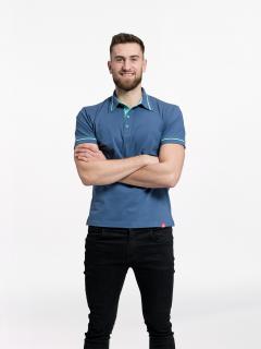 MASSY Pánská polokošile modrá Barva: Modrá, Velikost: 4XL