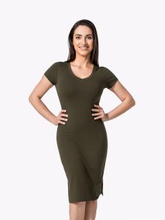 NATAL Dámské šaty dark khaki Barva: Khaki, Provedeni: 40, Velikost: 40