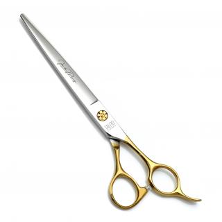 Nůžky TPL Janita Plunge line 7  (18 cm) rovné - zlaté kroužky