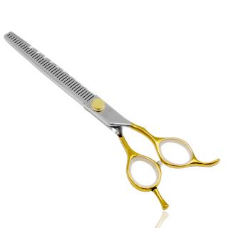 Nůžky TPL Janita Plunge PERFECTION line 7" (18 cm) efilační 40 zubů - zlaté kroužky