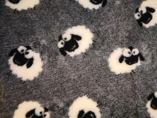 Pelíšek pro psy VetBedding Premium - výška 30 mm (ovečky - šedá) Barva: ovečky - šedá, Velikost: 100 x 80 cm