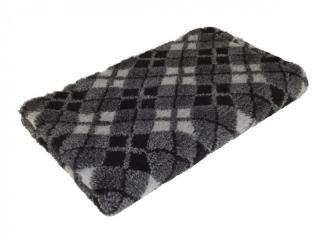 Pelíšek pro psy VetBedding Premium - výška 30 mm (šedočerné kostky) Barva: šedočerné kostky, Velikost: 100 x 80 cm