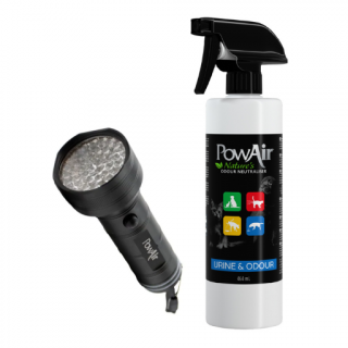 PowAir PET PACK sprej proti zápachu a moči 464 ml + UV baterka