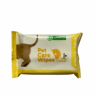 Vlhčené antibakteriální ubrousky pro psy a kočky 15 ks Provedeni: citron
