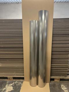 Designový radiátor CLOUD 400 x 1600/1800 x 125mm (2 sekce), na zeď, kartáčovaný hliník (22014)