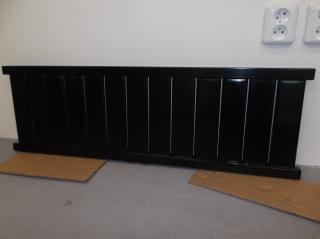 Designový radiátor FURNAS Horizontal 1000 x 300 x 80mm, na zeď, černá (VZ1926)