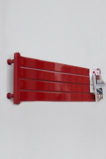 Designový radiátor FURNAS Horizontal 1100 x 320 x 80mm, na zeď, červená RAL 3003 (VZ2017)