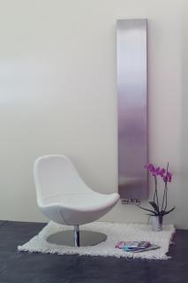 Designový radiátor ICE Brushed Inox finish 304 x 1806 x 76, na zeď, nerez kryt kartáč (VZ1918)