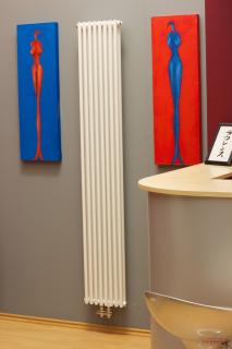 Designový radiátor Laurens VERTICAL Double 480 x 1800 x 85mm, na zeď, bílá (VZ1913, PAL2)