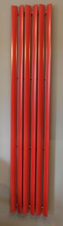 Designový radiátor Nano 340 x 1800 x 88mm, na zeď, červená matná (VZ22018)