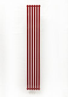 Designový radiátor Quadrix Vertikal 288 x 1850 x 85mm (6 el.), na zeď, červená (VZ23020)