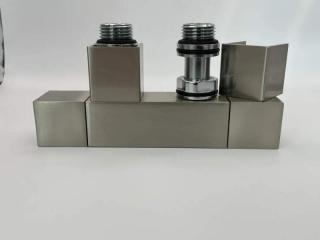 Designový ventil CUBIX 1/2" x 1/2", rohový, kartáč nerez (JD) (pro typ připojení: 00, 01, 03L/R)
