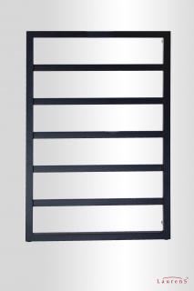 Koupelnový radiátor BOO Lite 600 x 1380 x 75mm, na zeď, černá (VZ22001)