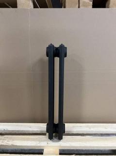 Litinový radiátor Biaxo 4/600 článek 60 x 600/660 x 144mm, na zem/na zeď, černá struktura