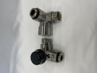 Sada ventilů OPTIMIX 1/2" x 24-19mm, axiální, s termostatem, kartáč nerez (J) (731012)