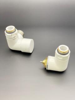 Sada ventilů OPTIMIX 1/2" x 24-19mm, úhlový, s termostatem, bílá (E) (pro typ připojení: 00, 01, 03L/R)