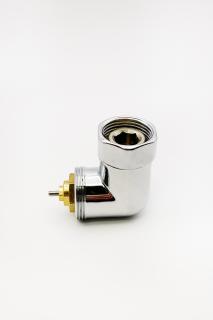 Ventil OPTIMIX 1/2" x 24-19mm, úhlový, PRAVÝ, s termostatem,CHROM (B) (pro typ připojení: 00, 01, 03L/R)