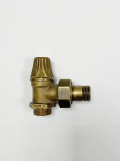 Zpátečka, regulační šroubení Art Deco 1/2" x 24-19mm, rohový, antika bronz (M) (pro typ připojení: 00, 01, 03L/R)