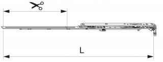 Nůžky MM montované se spárovým větráním 600 FFB 401-600, levé