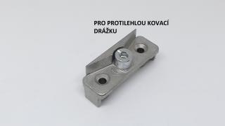 ROTO NT - Úrovňová a ovládací zarážka - rámová část pro 2-křídlé prvky Výška v kovací drážce: Rámová část - pro protilehlou kovací drážku