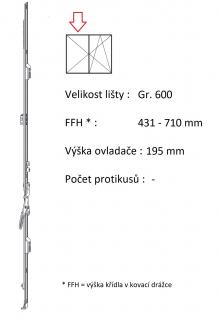 ROTO NX - Štulpový převod konstantní Velikost: Gr. 600, FFH 431-710