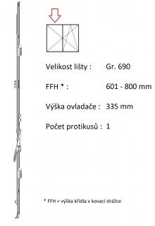 ROTO NX - Štulpový převod konstantní Velikost: Gr. 690, FFH 601 - 800