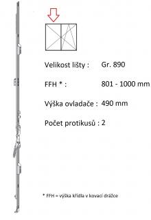ROTO NX - Štulpový převod konstantní Velikost: Gr. 890, FFH 801-1000